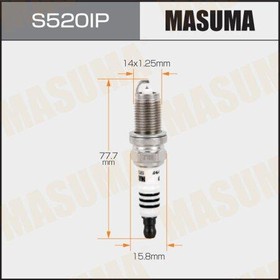 Фото 1/5 Свеча зажигания Masuma S520IP Iridium + Platinum (IZFR6K13)