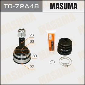 TO-72A48, ШРУС Toyota Camry (V30, V40), RAV 4 00-05 наружный 27 x 63,3 x 26 (+ABS) MASUMA