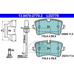13047027702, Колодки тормозные дисковые ATE Ceramic, задн, AUDI ...