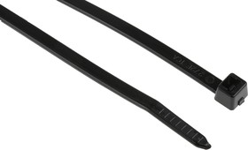Фото 1/2 111-04889 T50R-PA66W-BK, Cable Tie, Inside Serrated, 200mm x 4.6 mm, Black Polyamide 6.6 (PA66), Pk-100