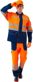 Мужской сигнальный костюм Маяк, оранжевый/синий, р. 52-54, рост 170-176 Кос207 104-108/170-176