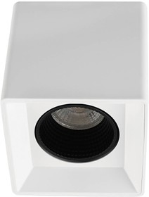 Denkirs DK3080-WH+BK Светильник накладной IP 20, 10 Вт, GU5.3, LED, белый/черный, пластик