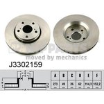 J3302159, Диск тормозной TOYOTA AURIS 07- (пр-во Великобритания) передний ...