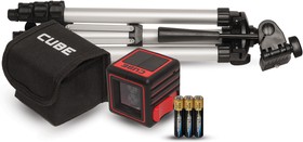 Фото 1/10 Лазерный уровень ADA CUBE Professional Edition (лазерный уровень, батарея, штатив, инструкция, нейлоновая сумка)