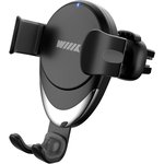 Держатель Wiiix CW-46V для смартфонов, беспроводная зарядка, черный