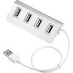 18-4106, 4 USB-port splitter silver