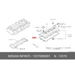 132700M301, Прокладка клапанной крышки NISSAN: PRESEA (R11)/ PULSAR (N15)
