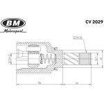 CV 2029, ШРУС Lada Largus 12- 1.6 16V внутренний трипойдный BM