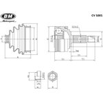 CV 1001, ШРУС ВАЗ 2108 наружный BM