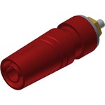 972358701, Red Female Banana Socket, 4 mm Connector, Solder Termination, 32A ...