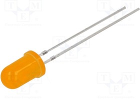 OSO5JA5A34A-12V, LED; 5mm; orange; 220?330mcd; 30°; Front: convex; 15V; No.of term: 2