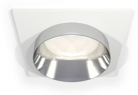Фото 1/2 Ambrella Комплект встраиваемого светильника XC6520022 SWH/PSL белый песок/серебро полированное MR16 GU5.3 (C6520, N6132)