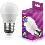 Лампа светодиодная LED-G45-E27-5Вт-2700K 5Вт шар 2700К тепл. бел ...