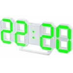 LED часы-будильник LUMINOUS белый корпус зелёная подсветка 30010071