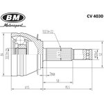 CV 4030, ШРУС Daewoo Nexia SOHC наружный (-ABS) 29 x 52 x 22 BM