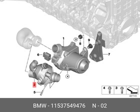 Фото 1/5 Термостат BMW E81/87/90/60/61 11 53 7 549 476