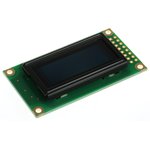 MCOB20805AV-EYP, Графический OLED дисплей, 8 x 2, Желтый на Черном, 5В, Параллельный, 58мм x 32мм, -40 °C