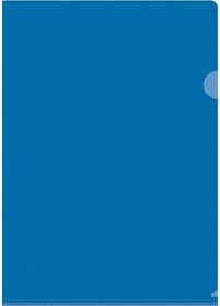 Фото 1/3 Папка-уголок Fmu15-5870 А4, 150 мкм, пластик, прозрачная, синяя Fmu15-5_870