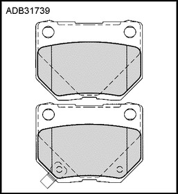 ADB31739, Колодки тормозные дисковые | зад |