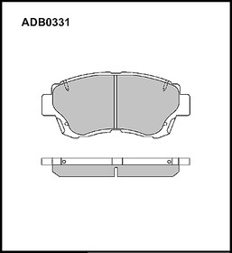 ADB 0331, Колодки тормозные Toyota Camry (V20) 96-, Cresta, Chaser, Mark II 92-01, Celica 93- передние Allied