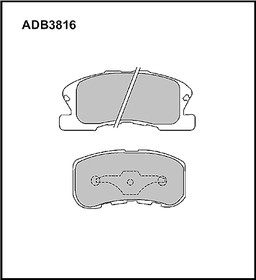 ADB3816, Колодки тормозные дисковые | перед |