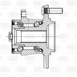 Ступица для а/м Dodge Caliber (07-)/Mitsubishi ASX (10-) 4WD (задн ...