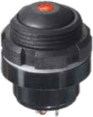 IZPP3S422, IZ Series Push Button Switch, Momentary, Panel Mount, 15mm Cutout, 1 NO, Clear LED, 48V dc, IP67