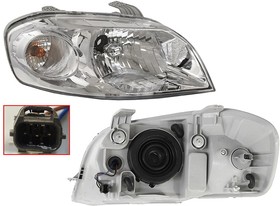 Фара Chevrolet Aveo 05-11 / Daewoo Gentra 05-11 (Справа/ Ручная регулировка/ 4D SED)
