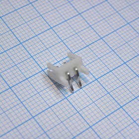 Фото 1/3 440053-2, (XH 02MR 2.5mm), Серия XH. Корпус разъема - вилка угловая на плату 2 контакта, шаг 2.5мм