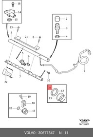 30677547, Кольца уплотнения форсунки