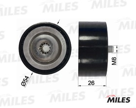 Ролик натяжителя MILES AG03064 MB SPRINTER 2.2D 09- 54x26