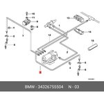 34326755504, Трубопровод BMW 3 (E36) тормозной системы OE