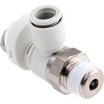 AS2201FS-02-08S, AS Series Threaded Speed Controller, R 1/4 Male Inlet Port x ...