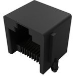 MJ3225-88-0, Modular Connectors / Ethernet Connectors RJ45 8P8C Mod jack Black R/A TH Top tab Tray