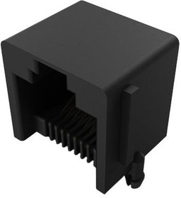 Фото 1/2 MJ3225-88-0, Modular Connectors / Ethernet Connectors RJ45 8P8C Mod jack Black R/A TH Top tab Tray