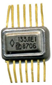 Микросхема К133ЛЕ1, корпус 201.14-1; Au