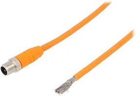 RSTS5-183/5M, Соединительный кабель; M12; PIN: 5; прямой; 5м; вилка; 60ВAC; 4А