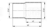 Соединитель труб глушителя 45/50 L=85 универсальный (алюм. сталь) TRIALLI EPC 4550