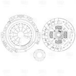 FR 2707, Сцепление в сборе для а/м Chery indis S18D (11-) 1.3i (дв ...