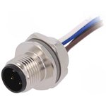 T4171210004-001, Straight Male 4 way M12 to Unterminated Sensor Actuator Cable, 200mm