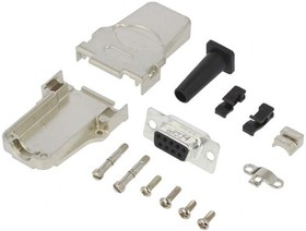 Фото 1/2 DTZFRG-09FSSL, D-Sub; PIN: 9; мама; прям.; soldering;на кабель; gold flash