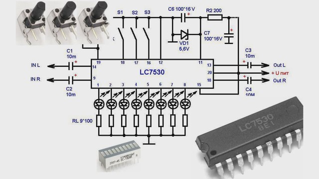 Lc75341 схема включения