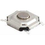 8-1437565-1, Switch Tactile OFF (ON) SPST Round Button Gull Wing 0.05A 24VDC ...