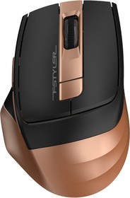 Фото 1/7 Мышь A4Tech Fstyler FG35 бронзовый/черный оптическая (2000dpi) беспроводная USB (6but)