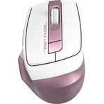 Мышь A4TECH Fstyler FG35, оптическая, беспроводная, USB, розовый и белый [fg35 pink]