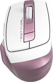 Фото 1/9 Мышь A4TECH Fstyler FG35, оптическая, беспроводная, USB, розовый и белый [fg35 pink]