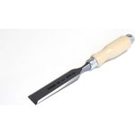 Плоская стамеска с деревянной светлой ручкой 26 мм 810126