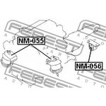 NM055, Опора ДВС VQ35DE NISSAN INFINITI FX45/35 S50 02-08