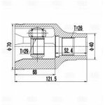 GO 2408, ШРУС Suzuki SX4 06- 1.6i 4WD внутренний перед. правый Trialli