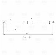 Фото 1/2 GS 1805, Амортизатор (упор) для а/м VW Caddy (04-) (капота)
